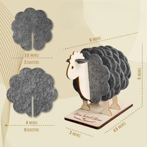 Creative sheep-shaped heat-insulating mat for <b>dining</b> <b>tables</b>, preventing burns, household tabletops, high temperature - Product Image 3