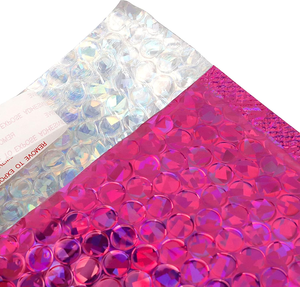 Hot Pink Glossy Metallic Bubble Mailer Envelope Poly Bubble Eco-Friendly Recyclable Shipping Bags - Product Image 1