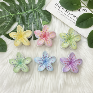 Fermaglio per capelli a forma di fiore da 8 cm, colorato, per donne e ragazze, accessori per capelli - Product Image 2