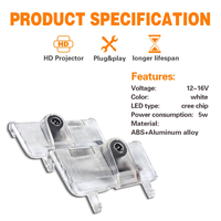 Proyector de logotipo de puerta LED para coche, luz de sombra fantasma para Mazda 6 Atenza 2014 2015 2016