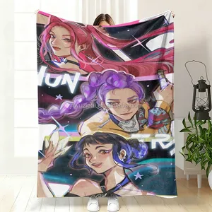 Nueva Manta Exclusiva Transfronteriza de Kpop Demon Hunters Exorcist Girl, la Más Vendida, con Impresión Digital por Transferencia de Calor y Diseño de Dibujos Animados - Product Image 3