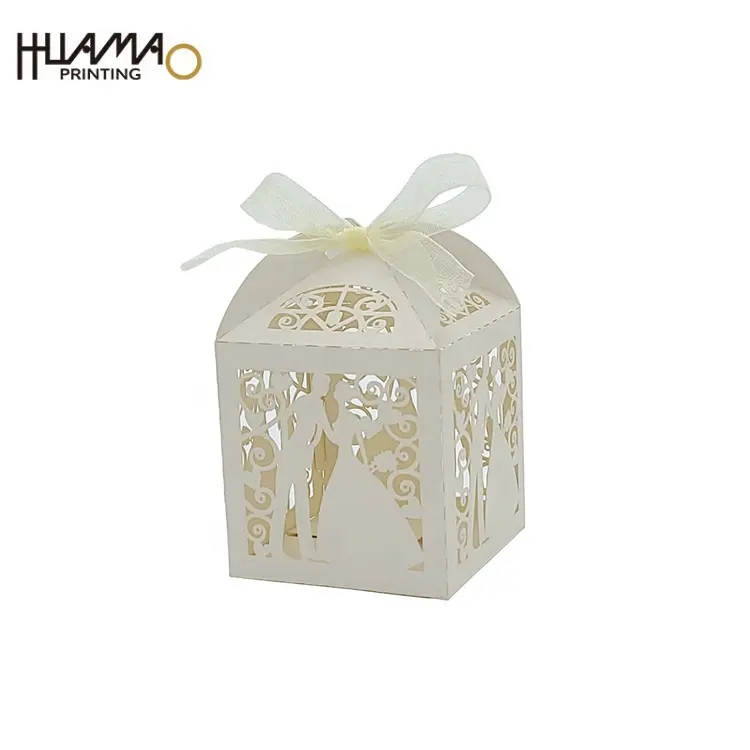 Benutzer definierte Papier box Verpackung Kunst papier Laser geschnitten Eid Mubarak Candy Favor Box Kareem Muslim Hochzeit Geschenk box