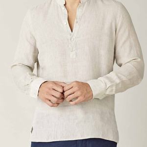 Custom 100% <b>Linen</b> <b>Mens</b> Loose Short Sleeve Tee <b>Shirt</b> <b>Men</b> <b>Beach</b> <b>Shirt</b> <b>Linen</b> <b>Shirt</b> <b>Men</b> - Product Image 2