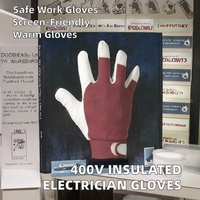 Gants de travail de sécurité à écran tactile pour électriciens, isolés basse tension, anti-chaleur, anti-vibrations, anti-coupures, résistants aux déchirures, respirants