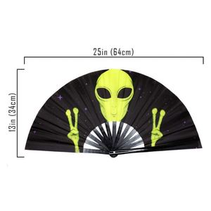 Éventail pliant personnalisé en bambou arc-en-ciel de 33 cm, portable, souvenir de fête, panier de fleurs vierge pour décoration et promotion - Product Image 5