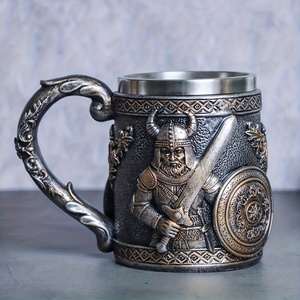 แก้วเบียร์<span class=keywords><strong>ส</strong></span>แต<span class=keywords><strong>น</strong></span>เลส Viking ขนาด 15.3 ออ<span class=keywords><strong>น</strong></span>ซ์ รุ่น WJA102 ลายเรซิ่<span class=keywords><strong>น</strong></span>ปลอดสารตะกั่ว ของที่ระลึกสำหรับการเดินทาง ของขวัญสำหรับวันหยุดในยุโรป - Product Image 3