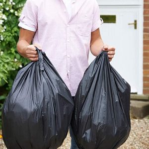 Sacs poubelles noirs en plastique HDPE, sacs à déchets ménagers jetables - Product Image 6
