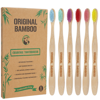 Brosses à dents en bois écologiques biodégradables à 100 %, à poils doux, vente en gros