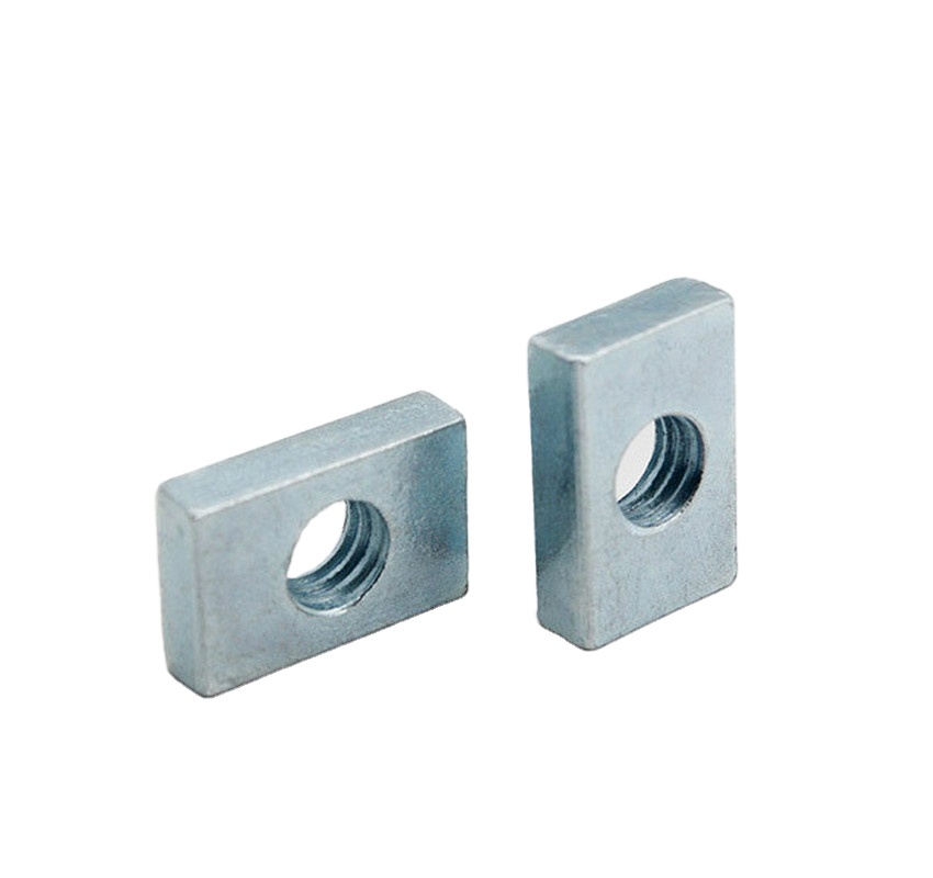 50 шт., квадратные гайки M3 M4 M5 M6 M8, прямоугольные гайки GB39, аксессуары для алюминиевого профиля, слайдер, блок, тонкая потайная гайка из углеродистой стали