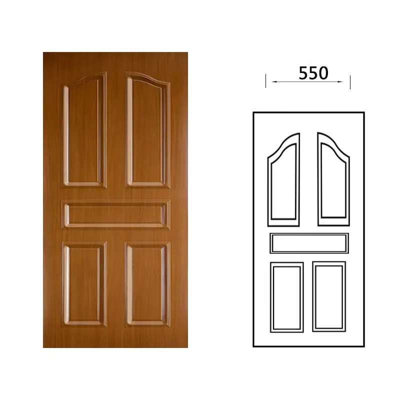 3mm tự nhiên Sapele Veneer MDF đúc da cửa