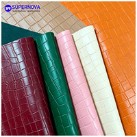 Cuir PU gaufré crocodile gravable au laser, similicuir souple et durable pour portefeuille, couverture de livre, bricolage, taille et couleur personnalisées