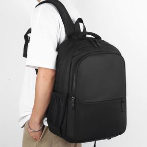 2025 <b>Simple</b> Men's <b>Backpack</b> Plain Color College Boys Schoolbag Outdoor Travel Sports <b>Backpacks</b> - Product Image 6