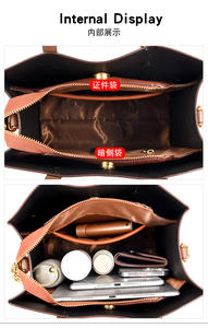 กระเป๋าถือ PU แบบนุ่มลำลองมีซิปสำหรับผู้หญิงแบรนด์ดังสุดหรู - Product Image 6