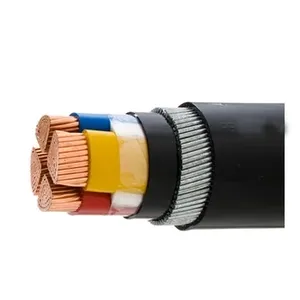 Kabel tembaga 0.6/1kv XLPE pita baja terisolasi PVC terpasang kabel daya bawah tanah