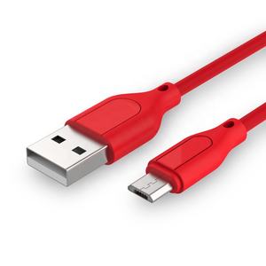 सेल फोन चार्जिंग के लिए रेड लाइन यूएसबी केबल और स्टॉक में ब्रेड शील्ड के साथ डेटा ट्रांसफर - Product Image 2