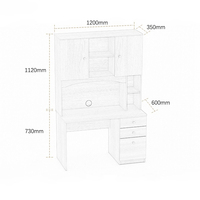 Meubles de bureau à domicile modernes en bois, table d'étude extensible, étagère, tiroirs de rangement, couleur personnalisée, bureau d'ordinateur