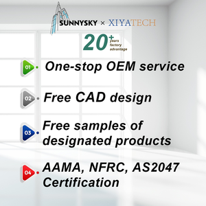 Sunnysky hiện đại nhôm cắt cửa nhà để xe tự động cửa kính cửa nhà để xe với khung hoặc không có khung nhà để xe không khung - Product Image 3