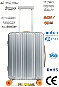 Maleta de Viaje Personalizada de Fábrica MGB con Ruedas Giratorias, Carcasa Rígida de Aluminio y Marco, Maleta con Ruedas de Policarbonato sin Cierre - Product Image 2