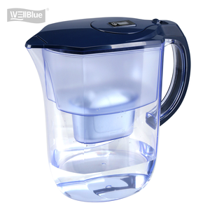 Pichet purificateur <span class=keywords><strong>d</strong></span>'<span class=keywords><strong>eau</strong></span> portable Wellblue 3,8 L avec filtre à charbon actif, en plastique, alcaliniseur <span class=keywords><strong>d</strong></span>'<span class=keywords><strong>eau</strong></span> minérale - Product Image 1