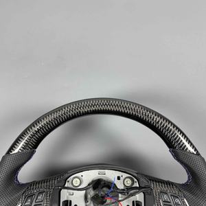 Volante de fibra de carbono de cuero perforado personalizado para <span class=keywords><strong>BMW</strong></span> E90 E92 E93 M3 estilo deportivo de coche personalizado - Product Image 2