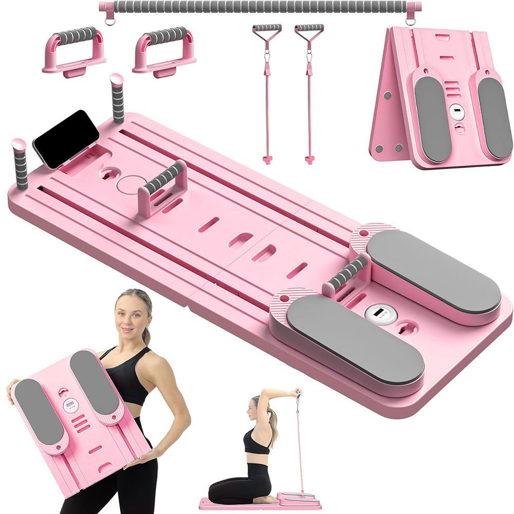 Pink Foldable Upgraded w/ Pilates Bar & Reinforced Shaft