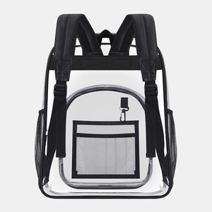 Nhiệm Vụ Nặng Nề Màu Đen Trong Suốt Ba Lô Cho Các Trường Học Lớn Xem Thông Qua Ba Lô Rõ Ràng Bookbag Cho Sinh Viên Làm Việc Du Lịch - Product Image 6