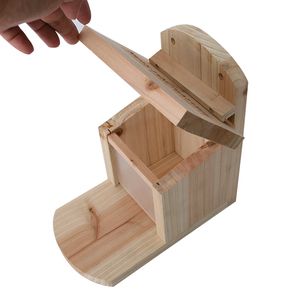 Jouet de noël en bois avec toit métallique, maison d'oiseaux, écureuil, mangeoire pour enfants - Product Image 5