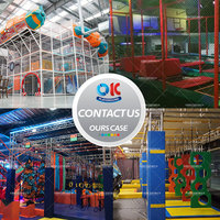 Parc de trampolines en plastique certifié ASTM pour les sports d'aventure avec une capacité de 100 passagers