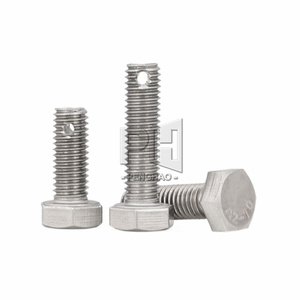 M8 M10 M12 M14 M16 <strong>60mm</strong> 70mm 80mm 90mm 100mm Length 304 Stainless Steel <strong>Screw</strong> GB31.1 Hexagon Bolt With Split Pin Hole on Shank - Product Image 1