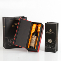 Caja de Regalo de Lujo Personalizada para Botellas de Ron y Vino, Empaque Rígido de Papel para Whisky, Vodka y Licores