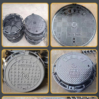 Couvercle de manhole en fonte ductile antivol, couvercle de drain d'égout en fonte robuste pour les systèmes municipaux d'assainissement et d'évacuation des eaux pluviales