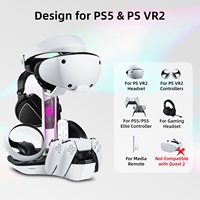 Support de charge multifonctionnel portable avec écran double, station d'accueil, lumière, chargeur, accessoires de jeu pour PS5 VR2/PS5/PS5 Elite Controller