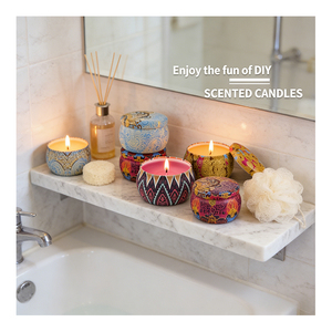 Set de Regalo de Velas Tranquilidad en Lata Compacta, Mezcla de Soja para Aromaterapia, Colección Boutique Festiva, Selección de Lujo - Product Image 6
