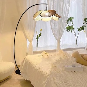 Stile giapponese vecchio lusso creativo Retro Led pavimento Rattan personalità divano creativo lampada da terra decorativa - Product Image 6