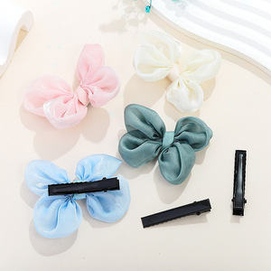 Accesorio para el cabello con lazo de satén de color macarrón, hecho a mano, diadema dulce para uso diario - Product Image 3