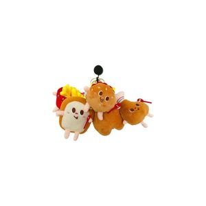 Pendentif de sac à dos en peluche populaire, créatif et mignon, en forme de <span class=keywords><strong>burger</strong></span> et de frites, décoration alimentaire suspendue, jouets porte-clés en peluche pour enfants et adultes - Product Image 6