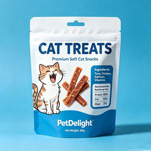 Customized Printing Pet Treats Pouch Moisture-proof Mylar <b>Bags</b> Stand Up Resealable Pet Food <b>Packaging</b> <b>Bags</b> - Product Image 1