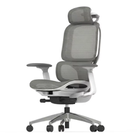 Chaise de jeu en mesh avec accoudoirs 5D et inclinaison synchronisée, fauteuil de direction inclinable avec repose-pieds pour studio à domicile