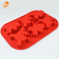 AK Weihnachten Weihnachts mann Dekoration 3d Silikon Schokoladen kuchen Formen Form Silikon Backform Kuchen Dekorieren Zubehör Werkzeuge