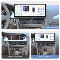 DUDUAUTO Model Pribadi 12.3 inci untuk Audi A4L 2009-2016 Tema Gratis + Wallpaper DIY Wireless Car-play Auto GPS Mobil Navigasi DSP