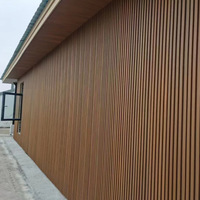 Revêtements muraux extérieurs en composite bois-plastique (WPC) co-extrudé, imperméables, modernes, à rainures creuses, pour la décoration de façades de maisons, usage extérieur domestique