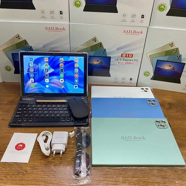 Sail Air B10 10.1 Inch Tablet Computer with Keyboard Mouse Capacitive Touch Screen Front Camera for Kids' Educational Use