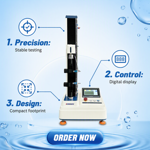 Máquina de Ensayo de Tracción Universal de Columna Única KEJIAN KJ-1065B ASTM D882/D903 GB/T2792 para Materiales de Cinta Adhesiva y Películas, Resistencia 10-500kg - Product Image 1