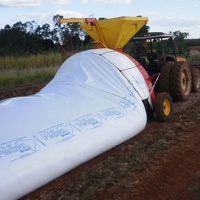 Sacs à ensilage pour silo de 10 pieds x 100 m, 230 microns, haute résistance, blanc/noir, 100 % HDPE avec protection UV