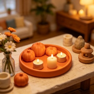 Vassoio Portagioie a Forma di Zucca Stampato in 3D con Design Mini Zucca, Porta Anelli e Orecchini, Organizer da Scrivania, Decorazione per la Casa, Regalo di Halloween - Product Image 2