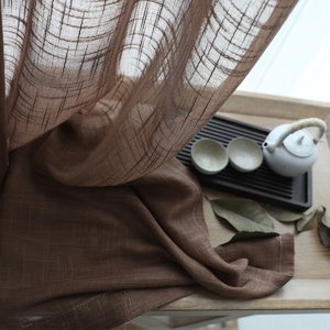Linen <b>Curtains</b> for Living Room Back Tab Pocket Drape Light Filtering <b>Curtains</b> <b>Window</b> <b>Curtains</b> Europe <b>Window</b> in India Woven Solid - Product Image 2