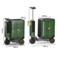 Valise Électrique Portative à Cadre en Aluminium avec Roues Pivotantes pour Voyages d'Affaires – Bagage Intelligent Léger en PC