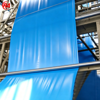 Bassin carré hors sol en bâche PVC pliable 5000L, grand réservoir commercial pour l'aquaculture et l'élevage de poissons