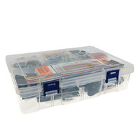 Kit de démarrage Mega 2560 R3 avec moteur, servo, RFID, capteur ultrasonique, relais, écran LCD pour Arduino avec chargeur de batterie, kit d'apprentissage