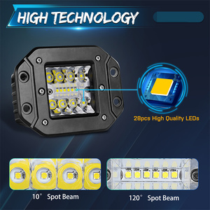4WD Accessoires 4X4 encastré LED Cube Light 4.7 pouces 84W ambre blanc LED antibrouillard pour tout-terrain - Product Image 2